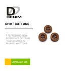 Durable Casual Dress Shirt Buttons Replacement , Resin 4 Hole Button