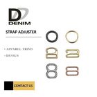 Metal Sliver & Gold Strap Adjuster For Bra & Ladies Garments Ring Slider Hook