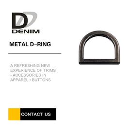 Popular Black Metal D Rings , Rack Plating Custom D Rings For Bag Making