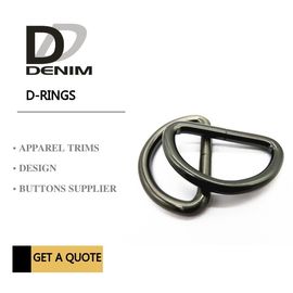 Black Ancient Silver metal d rings Clothing Buckles Trims Standard Size 1.5cm ~ 5cm